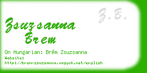 zsuzsanna brem business card