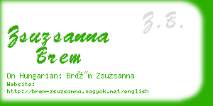 zsuzsanna brem business card